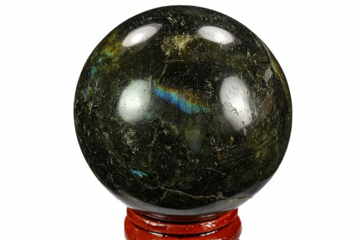 Bargain, Flashy, Polished Labradorite Sphere - Madagascar #126805